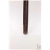 Image 3 : Antique walking stick with carved ivory collar and dice top plus horn tip, 36" in height  Note: Cana