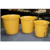 Image 1 : Set of graduated Scheurich West German plant pots 6 1/4"- 8 1/2" plus a 7 1/4" black plant pot