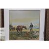 Image 2 : Charles M. Russell framed print "Partners" overall dimensions including frame "24 1/2" X 23 1/2" and