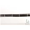 Image 10 : Vintage horn walking stick with hand carved dragon's head, inset eyes and tongue and metal banding, 