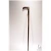 Image 2 : Antique wooden walking stick with inlaid Masonic symbols, 34" in height