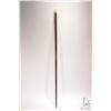 Image 2 : Antique wooden walking stick with ivory/ ivory like top and horn tip, 36" in height.   Note: Canadia