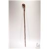 Image 2 : Antique burl wood walking stick with metal collar, 34" in height