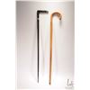 Image 2 : Two vintage canes including wooden with attached Chicago World Fair "A Century in Progress-Fort Dear