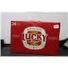 Image 1 : Case of Lucky Lager/ 24 count X 355 ml/ 5.0% ABV  Note: Alcohol cannot be insured by any courier in 