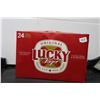 Image 1 : Case of Lucky Lager/ 24 count X 355 ml/ 5.0% ABV  Note: Alcohol cannot be insured by any courier in 