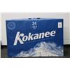 Image 1 : Case of Kokanee Beer/ 24 count X 355ml/ 5.0% ABV  Note: Alcohol cannot be insured by any courier in 