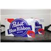 Image 1 : Two cases of Pabst Blue Ribbon Beer/ each 15 count X 355ml/ 4.9% ABV  Note: Alcohol cannot be insure