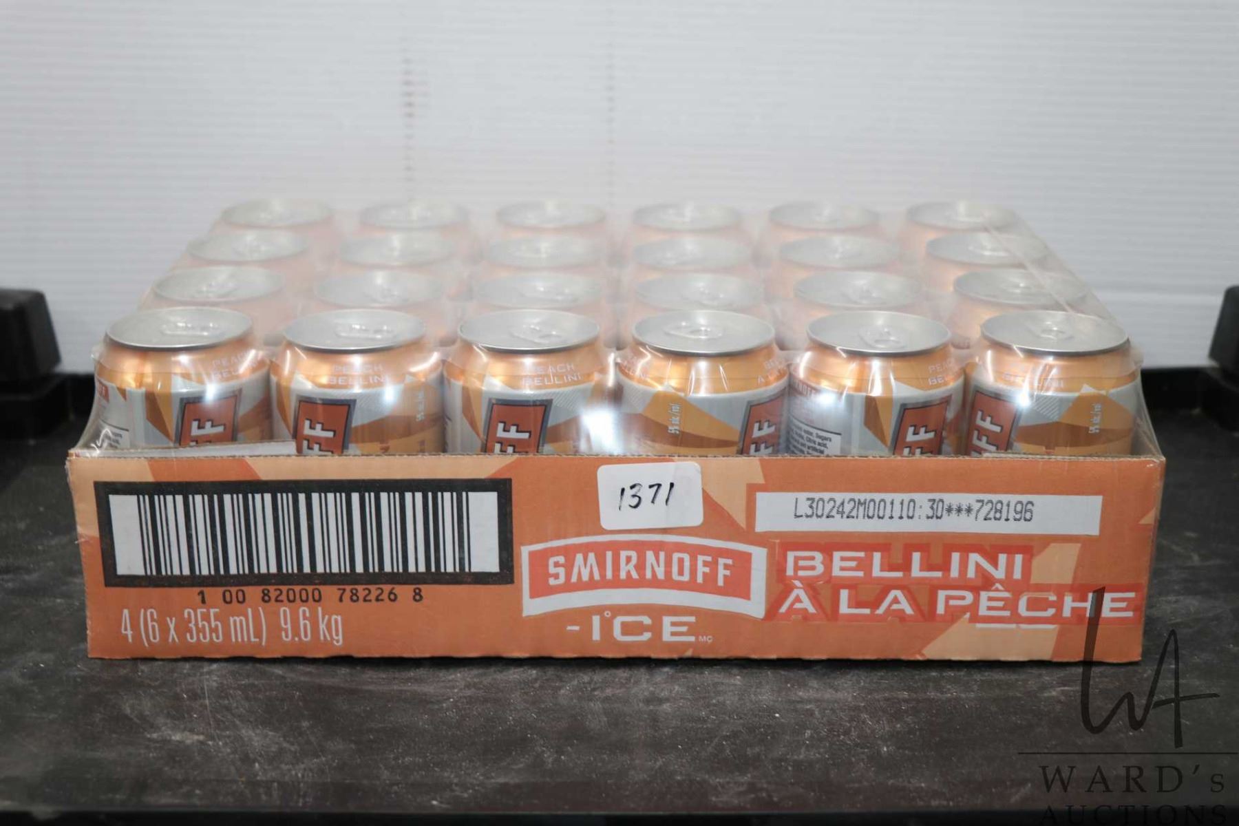 Four 6 packs of Smirnoff Ice Peach Bellini cans / 24 count X 355 ml / 5