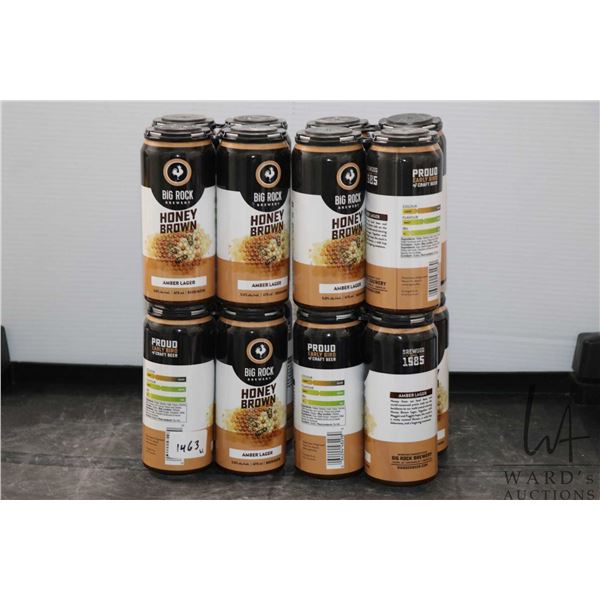 Four 4 packs of Big Rock Brewery Honey Brown Amber Lager 4 x 473ml / 5.0% ABV  Note: Alcohol cannot 