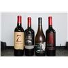 Image 1 : Four bottles of wine including 7 Deadly Zins Zinfandel 2017 750ml / 15% ABV, 1000 Stories Zinfandel 