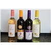Image 1 : Four bottles of wine including Barefoot Fruitscato Peach 750ml / 7.5% ABV, Barefoot Fruitscato Pinea