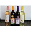 Image 1 : Four bottles of wine including Barefoot Fruitscato Peach 750ml / 7.5% ABV, Barefoot Fruitscato Pinea