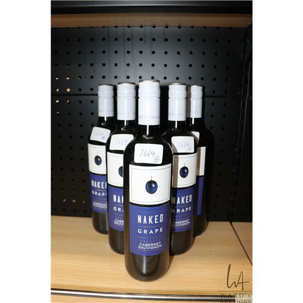 Six bottles of Naked Grape Unoaked Cabernet Sauvignon / 750ml / 12.5% ABV  Note: Alcohol cannot be i