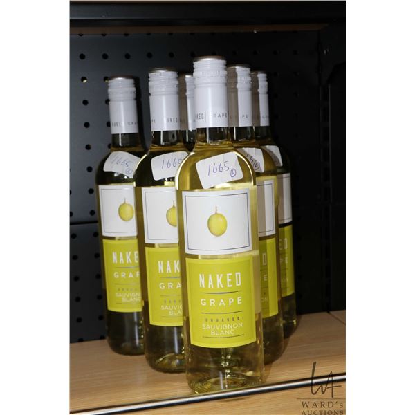 Six bottles of Naked Grape Unoaked Sauvignon Blanc / 750ml / 12.0% ABV  Note: Alcohol cannot be insu