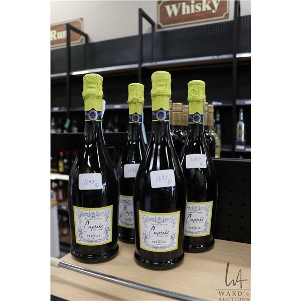 Four bottles of Cupcake Vineyards Prosecco / 750ml / 11.0% ABV  Note: Alcohol cannot be insured by a