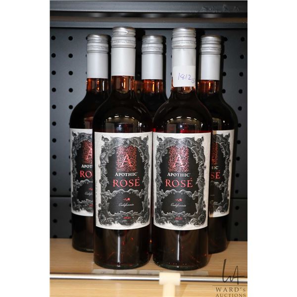Five bottles of Apothic Rose 2021 750ml  Note: Alcohol cannot be insured by any courier in Canada. L