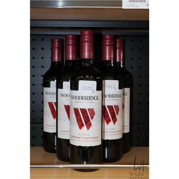 Six bottles of Woodbridge Cabernet Sauvignon 750ml   Note: Alcohol cannot be insured by any courier 