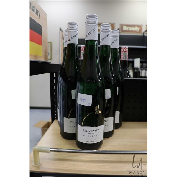 Six bottles of Dr. Zenzen Riseling Elite Edition   Note: Alcohol cannot be insured by any courier in