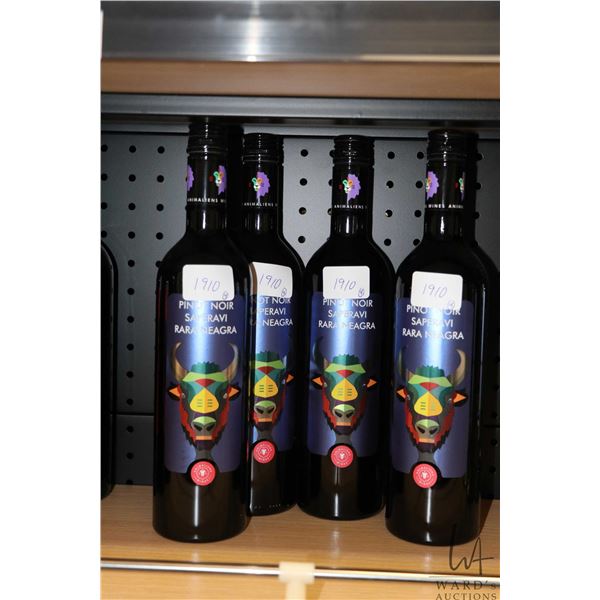Four bottles of Animaliens Wines Pinot Noir Saperavi Rara Neagra 750ml  Note: Alcohol cannot be insu