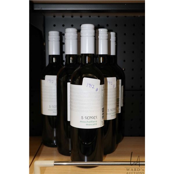 Six bottles of 5 Senses Moschofilero Moscato 2019 750ml / 12% ABV  Note: Alcohol cannot be insured b