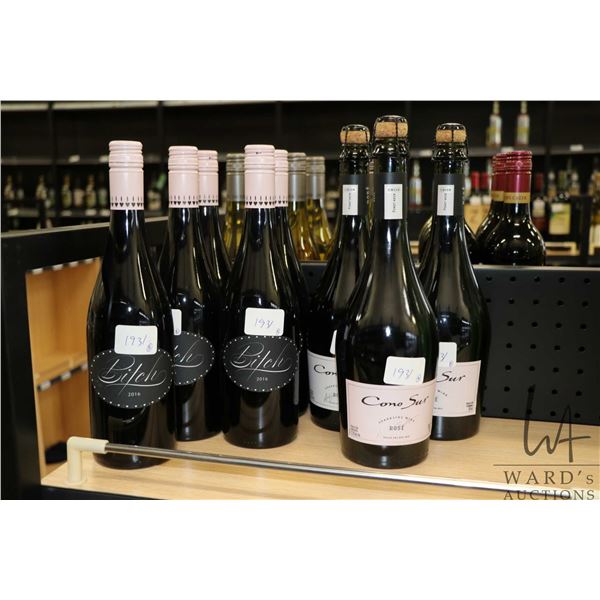 Eight assorted bottles of wine including five bottles of Bitch 2016, and three bottles of Cono Sur P