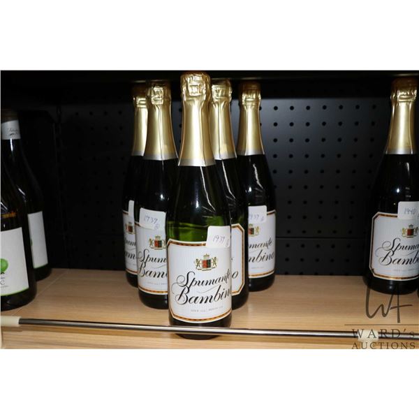 Six bottles of Spumante Bambino wine  Note: Alcohol cannot be insured by any courier in Canada. Loca