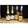 Image 1 : Four assorted bottles of wines including two Barefoot Bubbly Pinot Grigio, and two Mango Florentina 