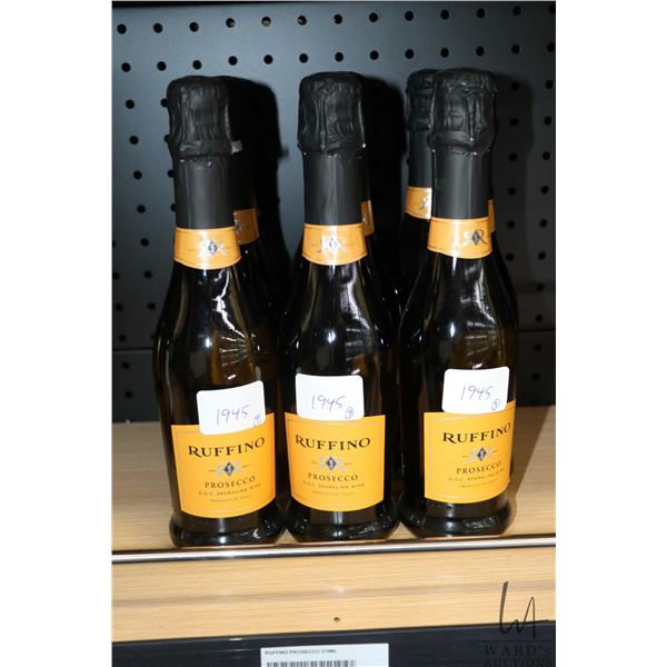 Nine bottles of Ruffino Prosecco sparkling wine 375ml  Note: Alcohol cannot be insured by any courie