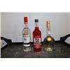 Image 1 : Three assorted bottles of liquor including one Luxardo Sambuca 750ml, one Phillips Hot 100 Cinnamon 