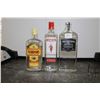 Image 1 : Three assorted bottles of gin including one Aviation American Gin 750ml / 42% ABV, one Gordon's Lond