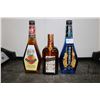 Image 1 : Three assorted bottles of liquor including one McGuiness Orange & Brandy 750ml / 35% ABV, one McGuin