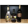 Image 1 : Three assorted bottles of liquor including one Rocky Mountain Big Horn Distillery Mint Mocha 750ml, 