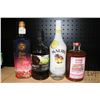 Image 1 : Four assorted bottles of liquor including one Baja Rosa Tequila & Strawberry Cream 750ml / 15% ABV, 