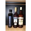 Image 1 : Three assorted bottles of liquor including one Legend Distilling Naramaro 500ml / 30% ABV, one Campa