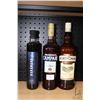 Image 1 : Three assorted bottles of liquor including one Legend Distilling Naramaro 500ml / 30% ABV, one Campa