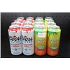 Image 1 : Sixteen assorted cans of alcohol including Coors Seltzer Cherry Slushie 8 x 473ml / 4.5% ABV and Pal