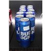 Image 1 : Eleven cans of Bud Light 740ml / 4% ABV   Note: Alcohol cannot be insured by any courier in Canada. 
