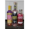 Image 1 : Three assorted bottles of vodka including one Smirnoff Pink Lemonade 750ml / 30% ABV, one Deuce Vodk