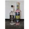 Image 1 : Two bottles of vodka including one T-Rex Vodka 1.14L / 40% ABV, and one Deuce Vodka Neon 750ml / 22%