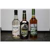 Image 1 : Three assorted bottles of rum including one Raptor Coconut Rum 750ml / 35% ABV, one Lamb's Dark Navy