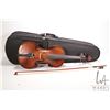 Image 1 : Euro Basic 4/4 violin, circa 2000. Serial no. 80902. Includes black case with dark blue velvet linin