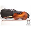 Image 9 : Euro Basic 4/4 violin, circa 2000. Serial no. 80902. Includes black case with dark blue velvet linin