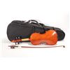 Image 7 : Amadeus Franz Hoffman 1/2 size violin made by Shar, serial no. KPAF042-203. Includes black case with