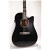 Image 2 : Hagstrom acoustic/ electric Modra CE guitar. Made in Sweden. Black with triple binding, pearl inlay 