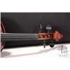 Image 3 : Unmarked 3/4 size violin. Recent work includes bridge installed and tuning. Includes black case, not