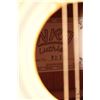 Image 3 : NRJ Luthier acoustic guitar. Heavy double binding, two tone maple top, mahogany ribbon grain back an