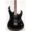 Image 2 : Xcort Superstrat guitar. Beveled top, dual humbuckers, three way switch, black. Serial no. 150714104