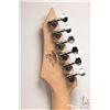 Image 9 : Xcort Superstrat guitar. Beveled top, dual humbuckers, three way switch, black. Serial no. 150714104