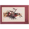 Image 5 : Five pieces of First Nations collectible including framed watercolours, prints and snowshoe with lea